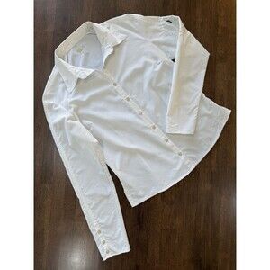 Mountain Hardwear Women’s White Long Sleeve Button Up Shirt Outdoor Travel Sz 10